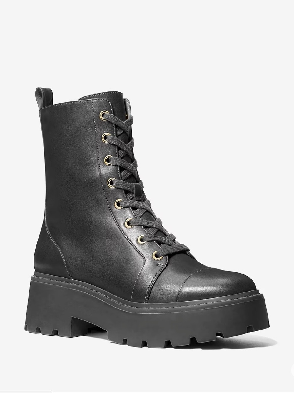 Michael Kors Blake Leather Combat Boot